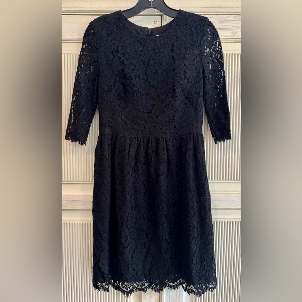Milly Black Lace Party Dress, Size X-small